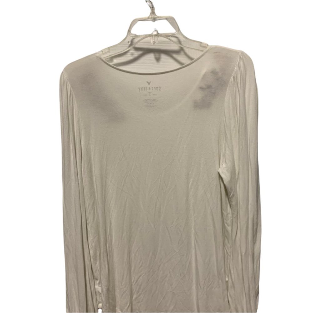 Ivory Embroidered Long Sleeve Shirt AEO Large - Picture 2 of 8